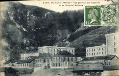 Vintage Postcard Militaria Modane Seen general of the barracks and the military hospital