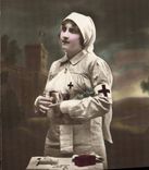 Vintage Postcard Militaria Red Cross Nurse