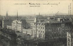 Vintage Postcard High school Pasteur Neuilly Paris American Ambulance