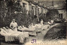 Vintage Postcard Militaria Hospital of Scotland the cure of air in the park Bonnet Street of the Paris Chair