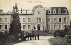 CPA Militaria Chagny hopital temporaire
