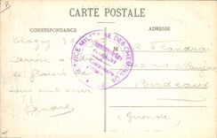 Vintage Postcard Militaria Chagny hospital temporary