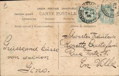 Vintage Postcard Imagination Woman the Moon