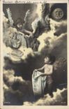 Vintage Postcard Imagination Children the Moon