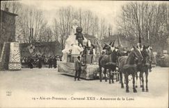 Vintage Postcard Imagination the Aix Moon in Provence Carnival XXII In love with the moon