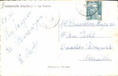 Vintage Postcard Barbazan the casino Ball