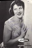 CPM Colette Renard Autographe