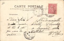 Vintage Postcard Folklore Auvergne Attachment Donkey Mule