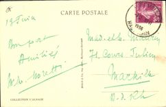 Vintage Postcard Folklore Alsatian standards