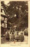 Vintage Postcard Alsace Folklore Some share in France