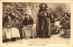 Vintage Postcard Folklore Scenes and types of Alsace