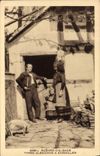 Vintage Postcard Folklore Alsace Types Alsatian has Engwiller Cochon Pig