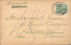 Vintage Postcard Folklore Gruss aus dem Elsass