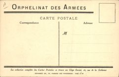 Postal Imaginación Ilustrador Niño Armadas Orfelinato