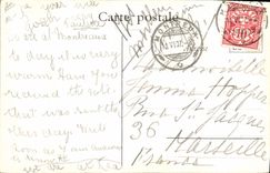 Vintage Postcard Imagination Illustrator Alpnisme Train