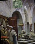 Vintage Postcard Imagination Orientalism Entered of a mosque