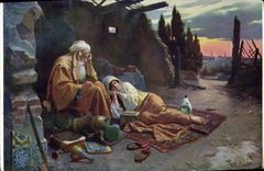 CPA Fantaisie Orientalisme Salon de Paris Apres l'incendie de Constantinople