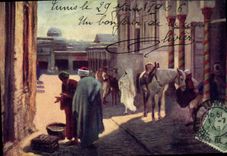 CPA Fantaisie Orientalisme Entree d'un palais du Rey