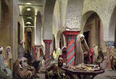 Vintage Postcard Imagination Orientalism with the bazaar