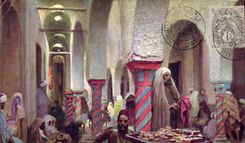 CPA Fantaisie Orientalisme Au bazar