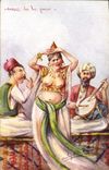 Vintage Postcard Fantaisie Orientalism Dances