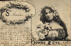 Vintage Postcard Imagination Child Woman co. Marie