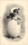CPA Fantaisie Enfant Enfant oeuf