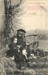 Vintage Postcard Imagination Child the school buissonniere