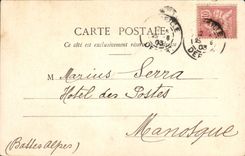 Vintage Postcard Imagination Woman the worn-out old rake