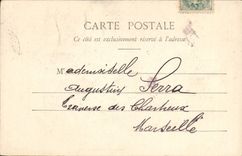 Vintage Postcard Imagination Woman Language of the flowers