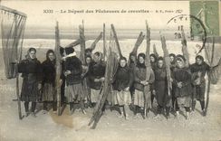 Postal Pesca la salida del pecadoras de camarones