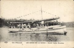 Vintage Postcard Boat Edges of Rancid the Large Dinardaise star