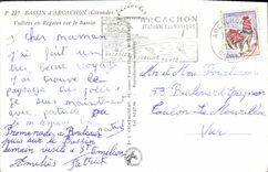 Modern Postcard Boat Basin of Sailing Arcachon in regattas on the basin