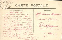 Vintage Postcard the troop pushes back the crowd which invaded squares it