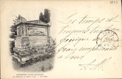 Vintage Postcard holy Sousmont Quentin the tomb of Marie Jolly chart 1899
