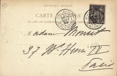 CPA Sousmont saint Quentin Le tombeau de Marie Joly carte 1899