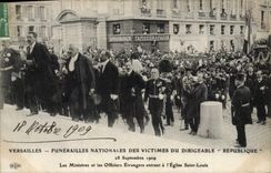 Vintage Postcard Versailles national Funeral of the victims of the Airship Republic Church Saint Louis