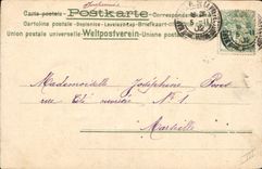 Vintage Postcard Chien Dogs Pup Drives out Rifle