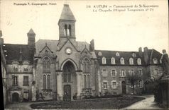 Vintage Postcard Militaria Autun the Community of St Sacrament the Temporary vault Hospital n°10