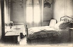 Clinical Vintage Postcard Militaria of Dr. CH Bonnet Street of the Chair Paris Rooms Anemones