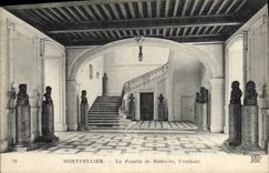 Vintage Postcard Montpellier the medical college Hall