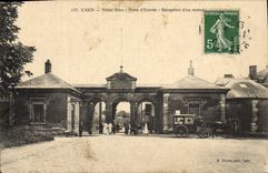 Vintage Postcard Caen Hotel God Main door Reception of a patient Red Cross