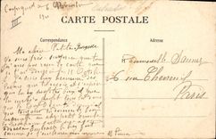 Postal Caen Hotel Dios Puerta entrada de Recepción de un enfermo Cruz Roja