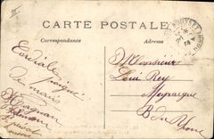 Postal Militaria Funcionario inglés que escolta un coche de herida