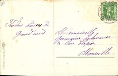 Vintage Postcard Imagination Illustrator Child Christmas Cat