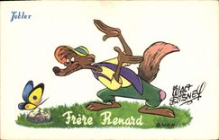 Vintage Postcard Imagination Illustrator Walt Disney Tobler Brother Fox