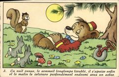 Vintage Postcard Imagination Illustrator Walt Disney Bear