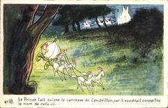 Vintage Postcard Imagination Illustrator Walt Disney Cinderella