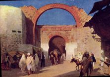 Vintage Postcard Fantaisie Orientalism Carries Moor