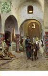Vintage Postcard Imagination Orientalism Scene of reue Donkey Mule